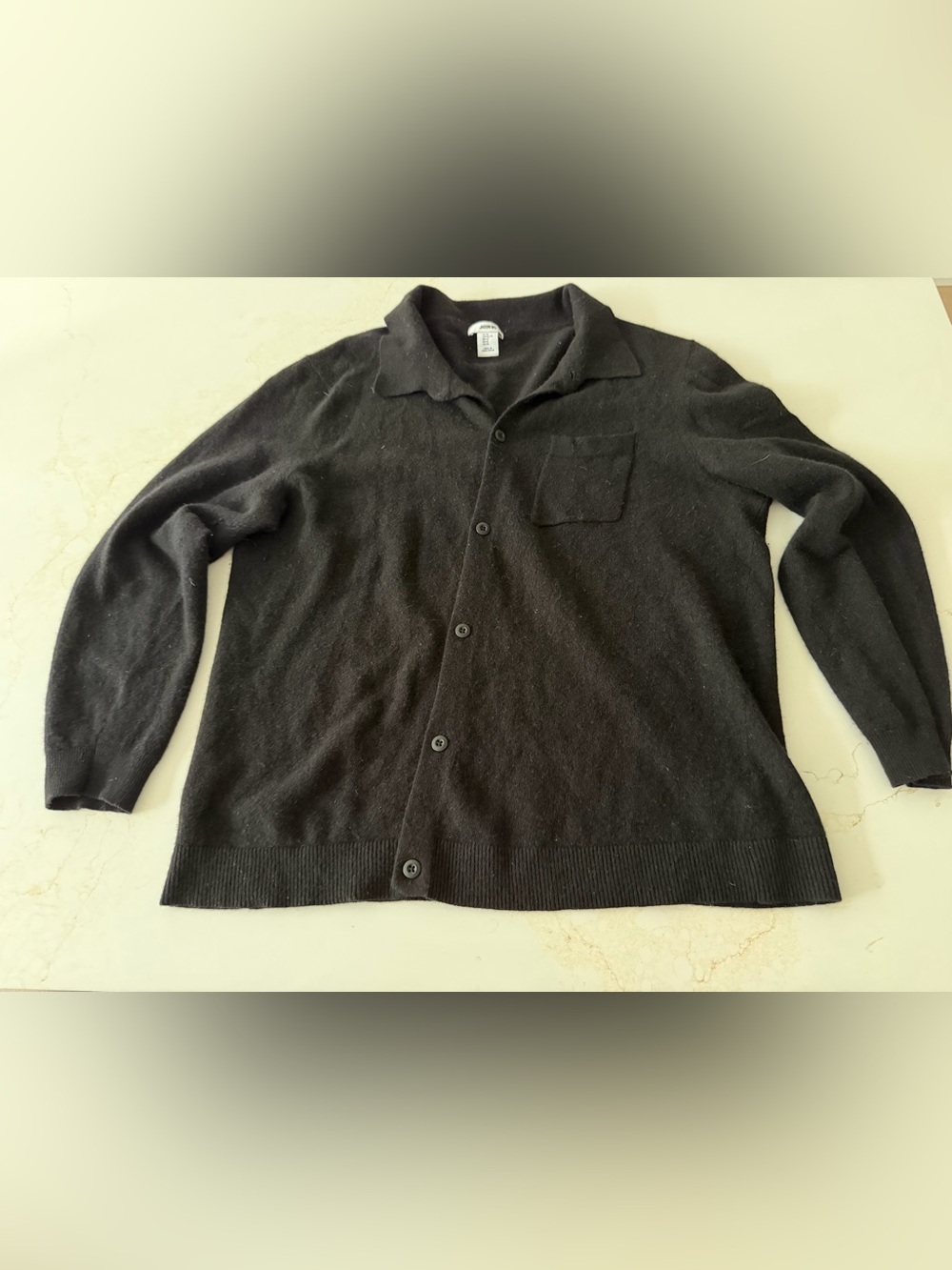 Jason Wu luxurious black merino/cashmere cardigan